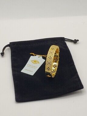 Eye Candy Los Angeles Gold Bangle Bracelet